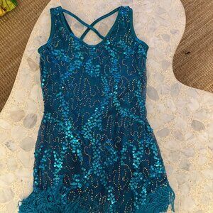 Turquoise Flashdance Leotard